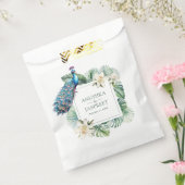 Tropische Indiase pauw bloemenbruiloft Bedankzakje (Gezegeld)