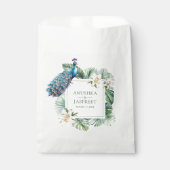 Tropische Indiase pauw bloemenbruiloft Bedankzakje (Voorkant)