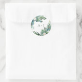 Tropische Indiase pauw bruiloft envelop zegel (Tas)