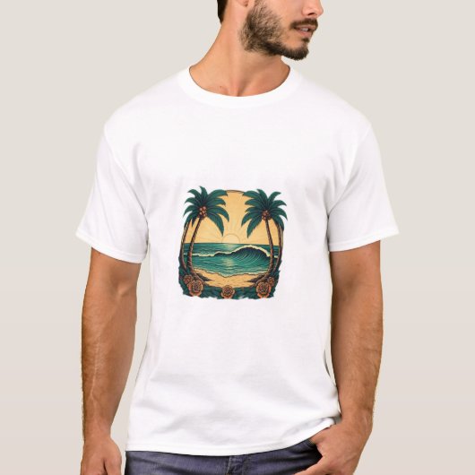 tropische inkt t-shirt (Voorkant)