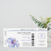 Tropische instapkaart Opslaan datumuitnodigingen Save The Date (Staand voorkant)