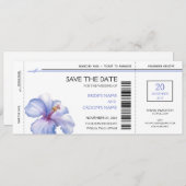 Tropische instapkaart Opslaan datumuitnodigingen Save The Date (Voorkant / Achterkant)