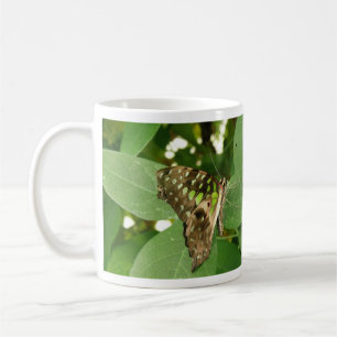 Tropische iriserende groene vlinder mok