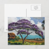 Tropische Jacaranda Tree Art Briefkaart (Voorkant / Achterkant)