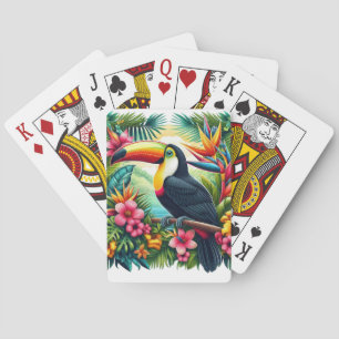 Tropische/Jungle Toekan vogel Pokerkaarten
