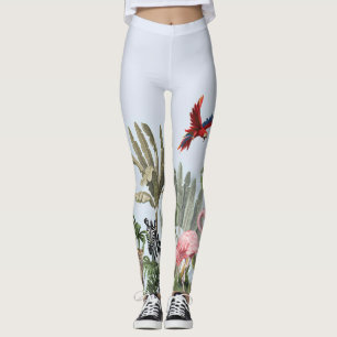 Tropische Jungle Wildlife Square Zijden Sjaal Leggings