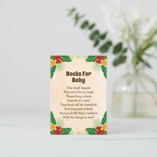 Tropische Jungleboeken voor baby Informatiekaartje (Staand voorkant)