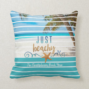 Tropische Just Beachy Beach Twee Tone Gepersonalis Kussen