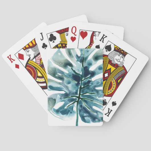 Tropische juwepalm pokerkaarten (Achterkant)