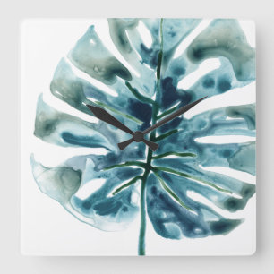 Tropische juwepalm vierkante klok