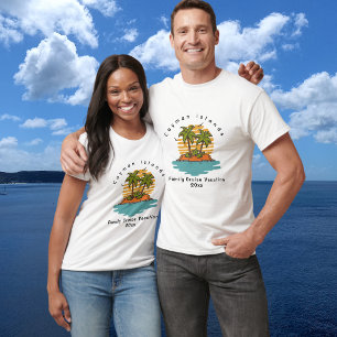Tropische Kaaiman-cruise Zonsondergang Oranje Per T-shirt