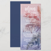 Tropische Kaart van het menu Dinner-menu Zonnezons (Voorkant / Achterkant)