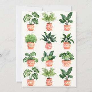 Tropische Kamerplanten Feestdagenkaart