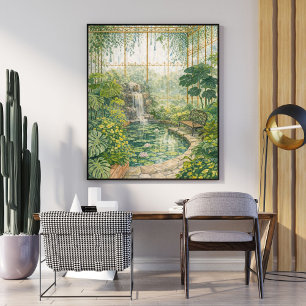 tropische kas tuint   botanische conservator poster
