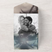 Tropische  keizerspalm rond de bomen all in one uitnodiging (Buitenkant)