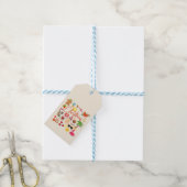 Tropische kerst cadeaulabel (Met Touw)