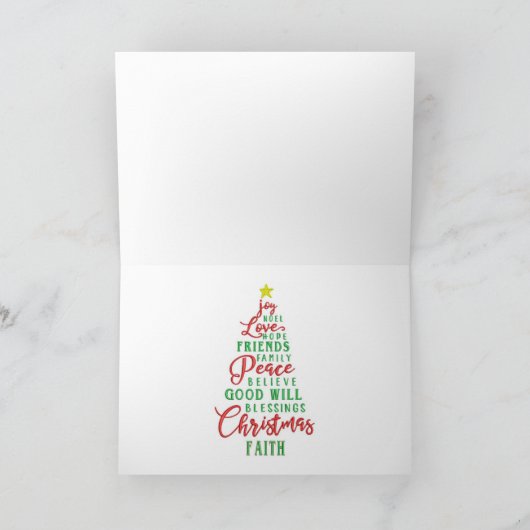 Tropische kerst feestdagen kaart (Binnen)