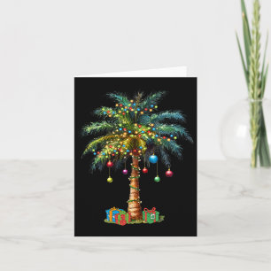 Tropische Kerst Hawaiian Kerstverlichting Palm Kaart