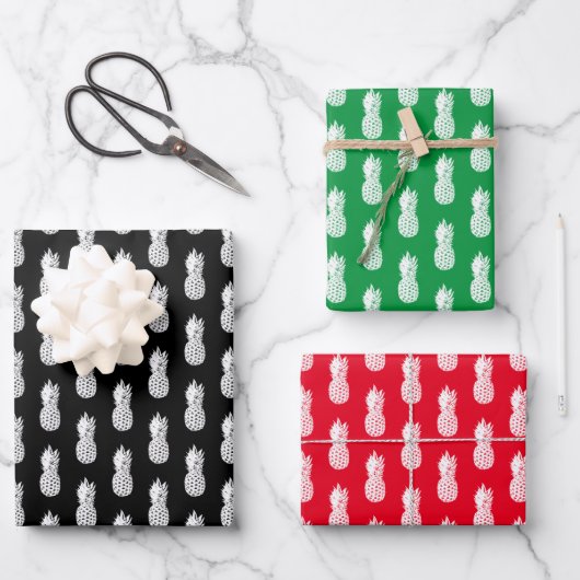 Tropische kerst in juli, aangepast voor ananasdruk inpakpapier vel (Voorkant)
