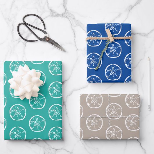 Tropische kerst in juli zandstrand shell inpakpapier vel (Voorkant)