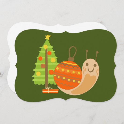 Tropische Kerst Juli Slak Zomer Kerstmis Kaart (Voorkant / Achterkant)