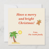 Tropische kerst kaart (Achterkant)