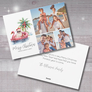 Tropische Kerst op het Strand Foto Feestdagenkaart