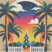 Tropische kerst sticker (Voorkant)