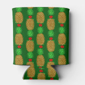 Tropische kerstanananas Warm Xmas Holiday Gre Blikjeskoeler (Achterkant)