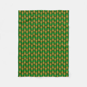 Tropische kerstanananas Warm Xmas Holiday Gre Fleece Deken