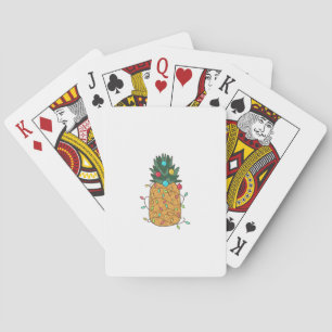 tropische kerstananas pokerkaarten