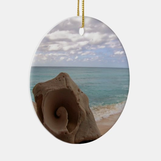 Tropische kerstbalknaap keramisch ornament (Rechts)