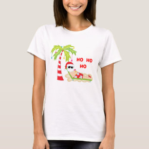 Tropische kerstboom Flamingo t-Shirt