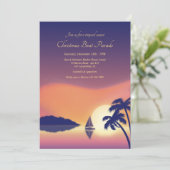 Tropische kerstboomparade kaart (Staand voorkant)