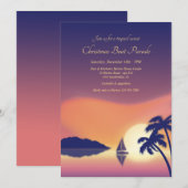 Tropische kerstboomparade kaart (Voorkant / Achterkant)