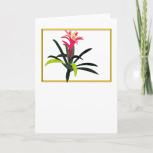 Tropische kerstbromeliad feestdagen kaart