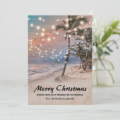 Tropische kerstfeestkaart voor kustdieren feestdagenkaart (Staand voorkant)