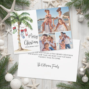 Tropische Kerstfoto op het Strand Feestdagenkaart