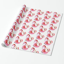 Tropische Kerstman Flamingo Kerstmis