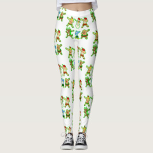 tropische kerstmis santa claus vakantie leggings