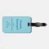 Tropische kerstpalmboom bagagelabel (Achterkant horizontaal)