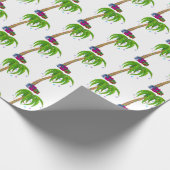 tropische kerstpalmboom cadeaupapier (Hoek)