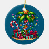 Tropische kerstpalmboom keramisch ornament (Voorkant)
