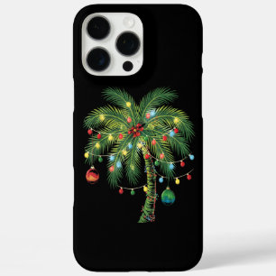 Tropische kerstpalmboom met verlichting en Ornam iPhone 16 Pro Max Hoesje