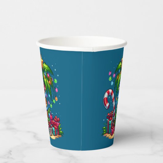 Tropische kerstpalmboom papieren bekers (Rechts)