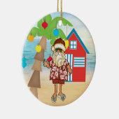 Tropische kerstversiering keramisch ornament (Rechts)