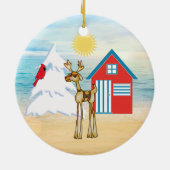 Tropische kerstversiering keramisch ornament (Achterkant)