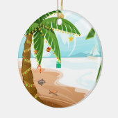 Tropische Kerstversiering Keramisch Ornament (Links)