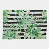 Tropische keukenhanddoek met Leaf Kitchen (Horizontaal)