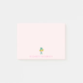 Tropische Kikker Blush Roze Gepersonaliseerd Post-it® Notes (Voorkant)